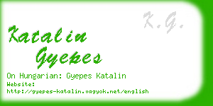 katalin gyepes business card